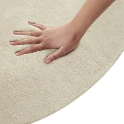 tectake ® Kortpolig vloerkleed Soft Zone Ø 120 cm - Beige