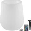 tectake LED-bloempot Luminous Courve Pot met afstandsbediening, Wit Online