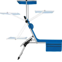 tectake Ligbed Aurelie van aluminium, 6 niveaus, Blauw Hot