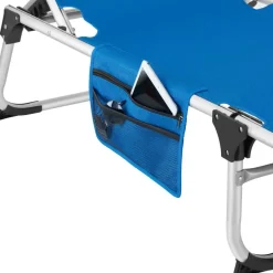 tectake Ligbed Aurelie van aluminium, 6 niveaus, Blauw Hot