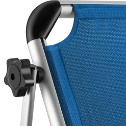 tectake Ligbed Aurelie van aluminium, 6 niveaus, Blauw Hot