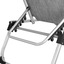 tectake Ligbed Aurelie van aluminium, 6 niveaus, Grijsgevlekt