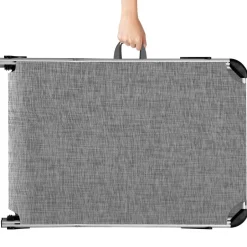 tectake Ligbed Aurelie van aluminium, 6 niveaus, Grijsgevlekt