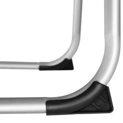 tectake Ligbed Aurelie van aluminium, 6 niveaus, Grijs Clearance