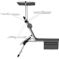 tectake Ligbed Aurelie van aluminium, 6 niveaus, Grijs Clearance