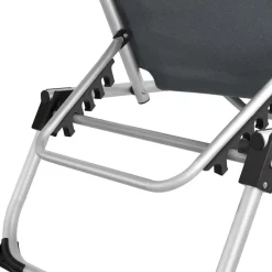 tectake Ligbed Aurelie van aluminium, 6 niveaus, Grijs Clearance