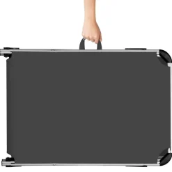 tectake Ligbed Aurelie van aluminium, 6 niveaus, Grijs Clearance