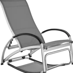 tectake Ligbed Avignon, 2in1 functie, verstelbare rugleuning, Antraciet New