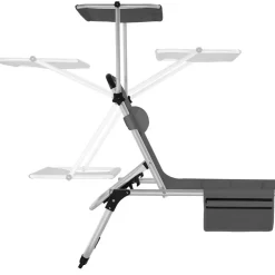 tectake Ligbed Lorella gestoffeerd, inklapbaar, Grijs Sale