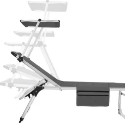 tectake Ligbed Lorella gestoffeerd, inklapbaar, Grijs Sale