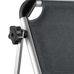 tectake Ligbed Lorella gestoffeerd, inklapbaar, Grijs Sale