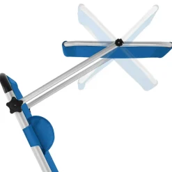 tectake Ligbed Lorella gestoffeerd, inklapbaar, Blauw Hot