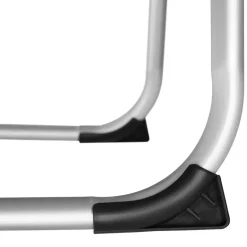 tectake Ligbed Lorella gestoffeerd, inklapbaar, Grijsgevlekt