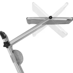 tectake Ligbed Lorella gestoffeerd, inklapbaar, Grijsgevlekt