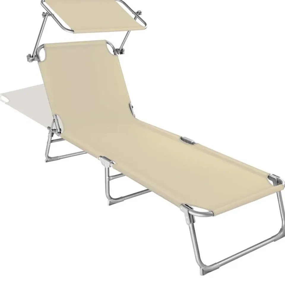 tectake Ligbed met 4 standen, Beige