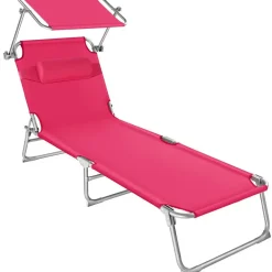 tectake Ligbed 4-niveaus met hoofdkussen, Pink Sale