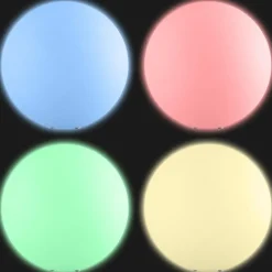 tectake Luminous Globe, LED, met afstandsbediening, Wit