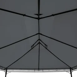 tectake Luxe tuinpaviljoen Emine 4x3m met 6 zijdelen, Antraciet Online