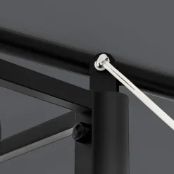 tectake Luxe tuinpaviljoen Emine 4x3m met 6 zijdelen, Antraciet Online