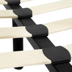 tectake Metalen bed met lattenbodem in romantisch ontwerp, Zwart/zwart Outlet