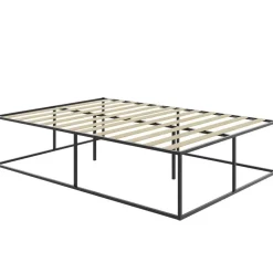 tectake Metalen bedframe Kyoto met lattenbodem, 250 kg, 140 x 200 cm, Zwart Online