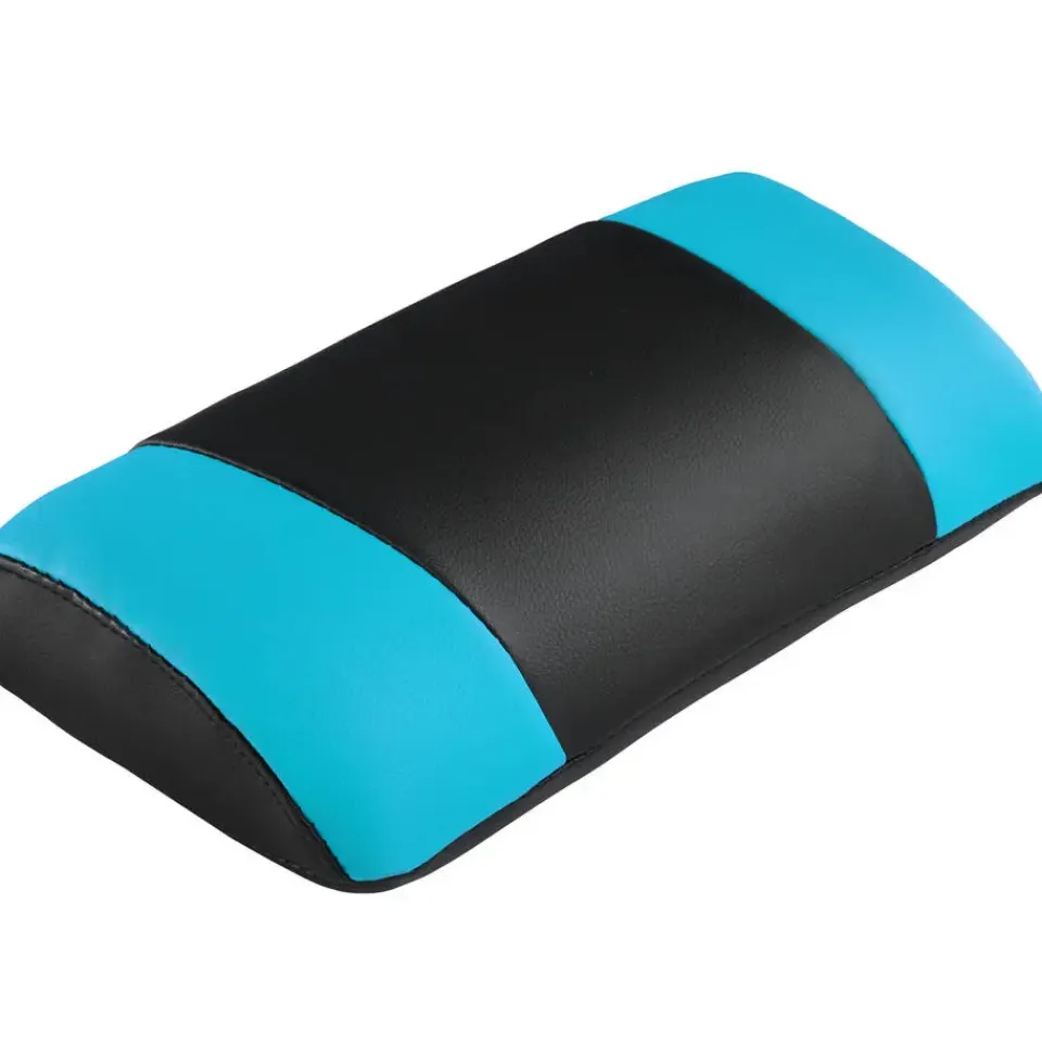 tectake Racing bureaustoel Comodo met voetsteun , Zwart/azuur Best