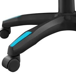 tectake Racing bureaustoel Comodo met voetsteun , Zwart/azuur Best