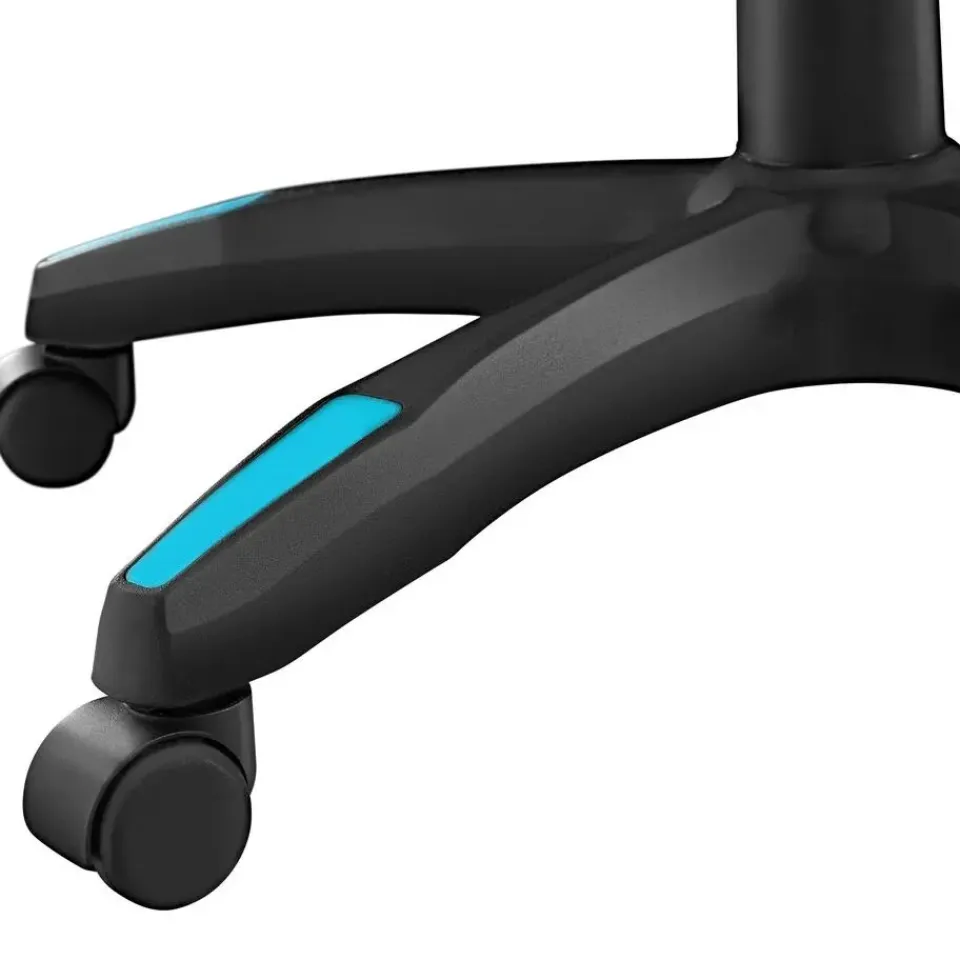 tectake Racing bureaustoel Comodo met voetsteun , Zwart/azuur Best