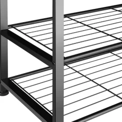 tectake Schoenenrek Southampton 91x36x55cm, Industrieel Hout Donker, Rustiek Sale