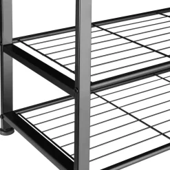 tectake Schoenenrek Southampton 91x36x55cm, Industrieel Hout Donker, Rustiek Sale