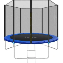 tectake Trampoline Garfunky met veiligheidsnet, Zwart/blauw Online