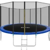 tectake Trampoline Garfunky met veiligheidsnet, Zwart/blauw Hot