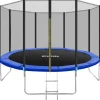 tectake Trampoline Garfunky met veiligheidsnet, Zwart/blauw Hot