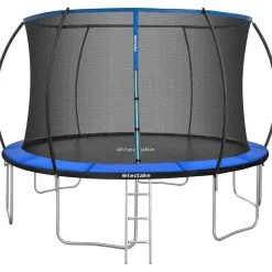 tectake Trampoline Jumpy met veiligheidsnet, Zwart/blauw