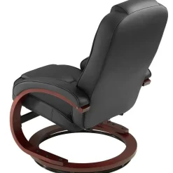 tectake TV-fauteuil met krukje model 2, Zwart/bruin New