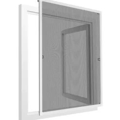 tectake Vliegenhor voor raamkozijnen - 80 x 100 cm - Wit Discount