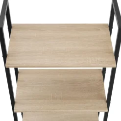 tectake Wandrek Brentwood 57,5x34x173cm, Industrieel Licht Hout, Eiken Sonoma Clearance