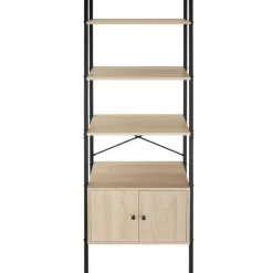 tectake Wandrek Brentwood 57,5x34x173cm, Industrieel Licht Hout, Eiken Sonoma Clearance