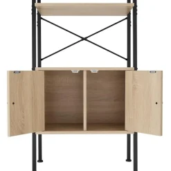 tectake Wandrek Brentwood 57,5x34x173cm, Industrieel Licht Hout, Eiken Sonoma Clearance