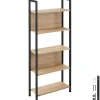 tectake Wandrek Westport 62x24x165,5cm, Industrieel Licht Hout, Eiken Sonoma Hot