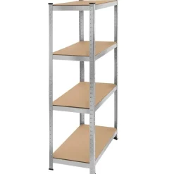 tectake Werkplaatsrek, Zilver Discount