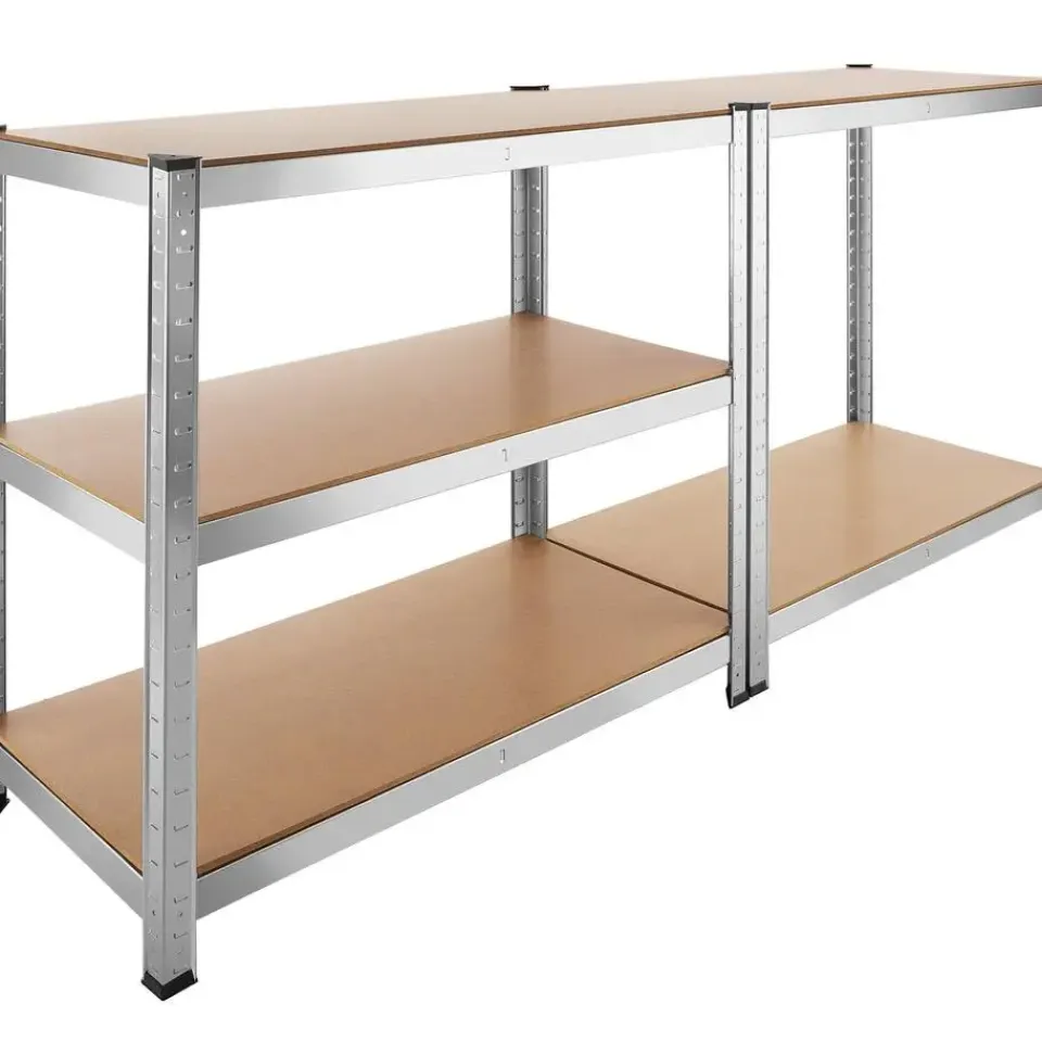 tectake Werkplaatsrek, Zilver Sale