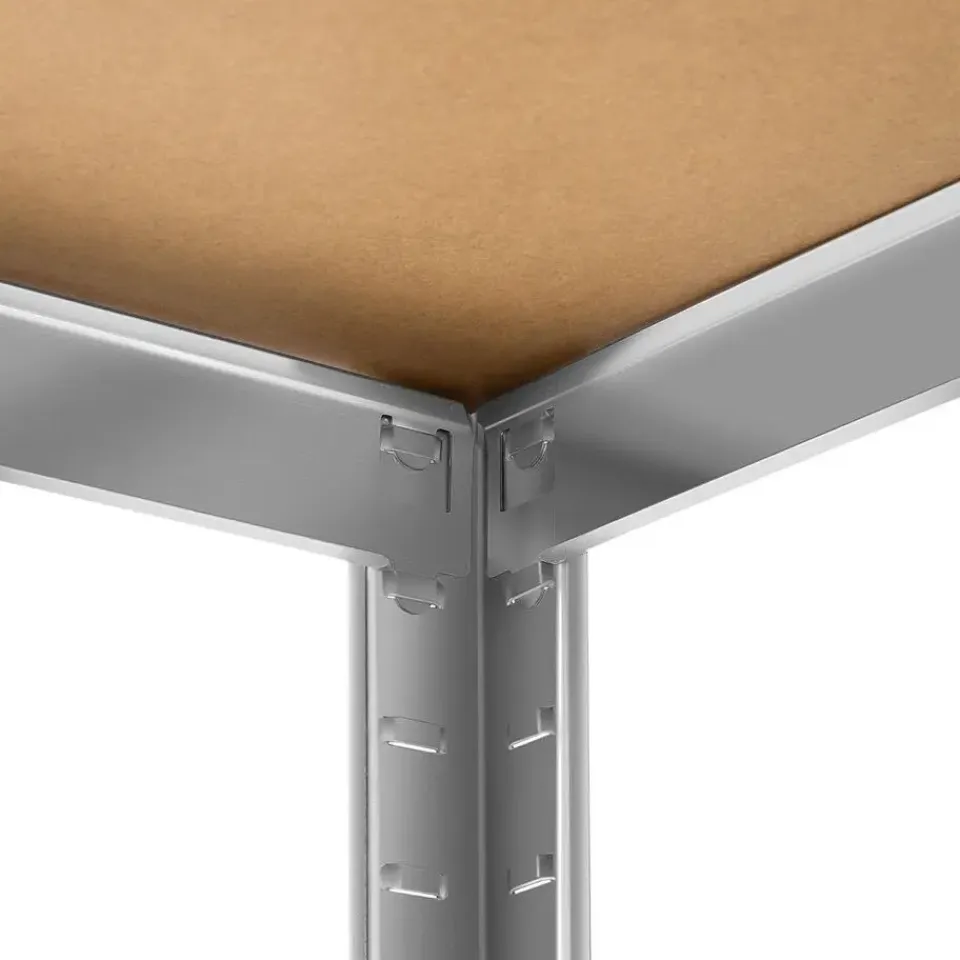 tectake Werkplaatsrek, Zilver Sale