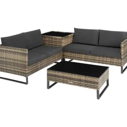 tectake Wicker loungeset Ostuni, Natuur Online