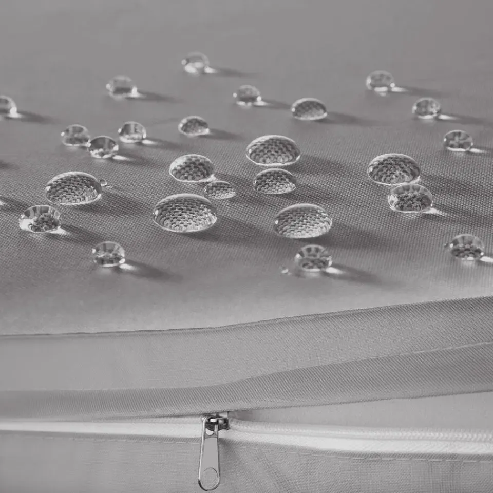 tectake Wicker loungesofa Corfu, Zwart / Grijs