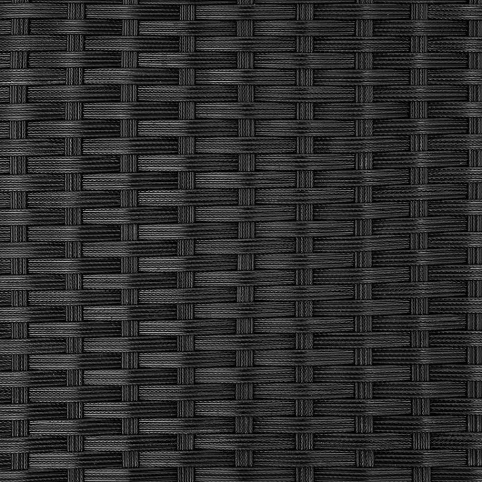 tectake Wicker loungesofa Corfu, Zwart / Grijs