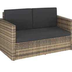 tectake Wicker loungesofa Corfu, Natuur Outlet