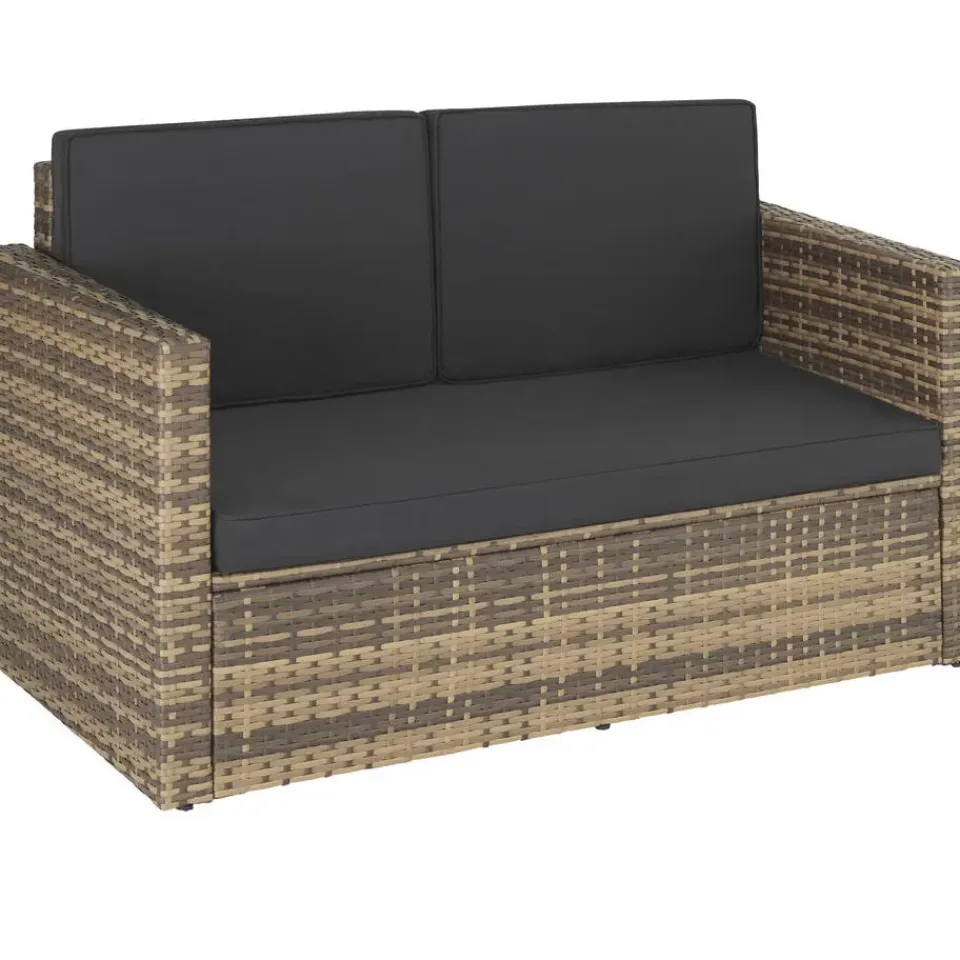 tectake Wicker loungesofa Corfu, Natuur Outlet