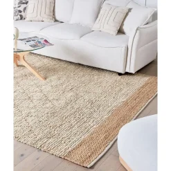 Leen Bakker TELLIKAYA - Loper vloerkleed - Groen/Beige - 200 x 300 cm - Jute Discount