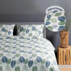 Ten Cate Katoenen Dekbedovertrek - 140x200/220 cm - Graphic Leaves Best